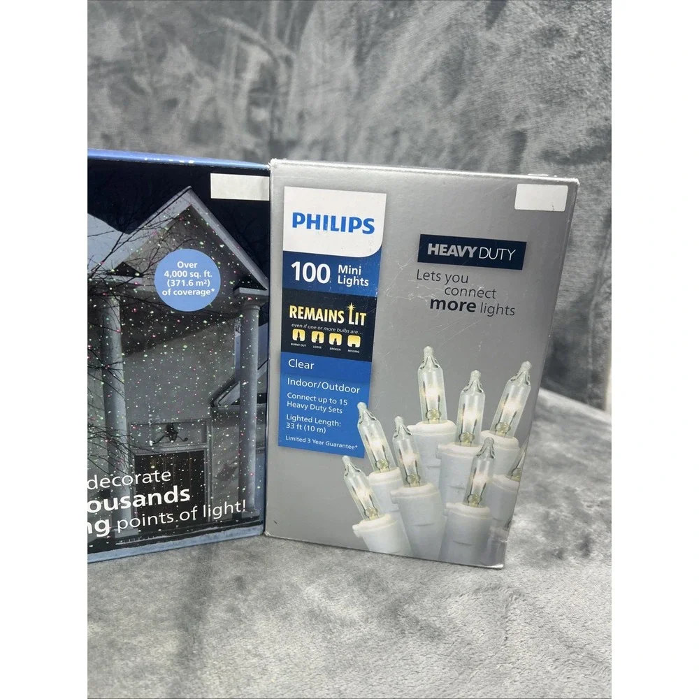 Philips Motion Laser Projector 200 LED Christmas Lights Dot Pattern In/Out READ